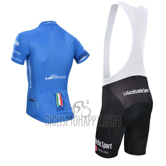 Giro D'italy Cycling Jersey Bib Short 2014 Men Short Sleeve Blue